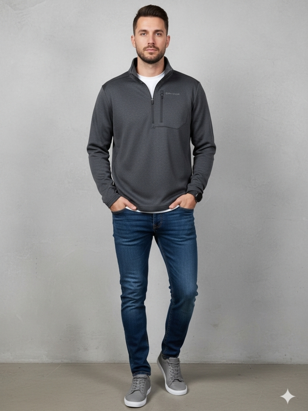 Spyder Men's Charcoal Gray Performance Quarter-Zip